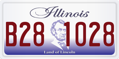 IL license plate B281028