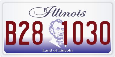 IL license plate B281030