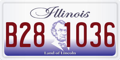IL license plate B281036