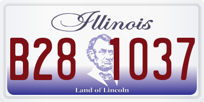 IL license plate B281037