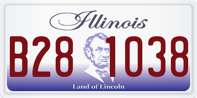 IL license plate B281038