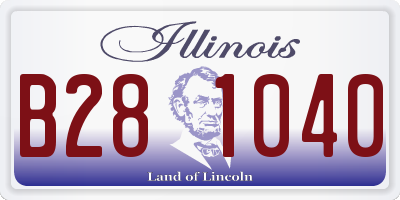 IL license plate B281040