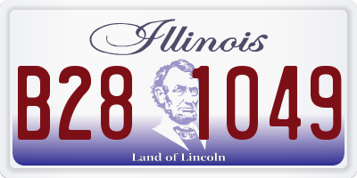 IL license plate B281049