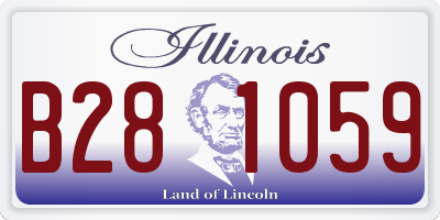 IL license plate B281059