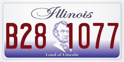 IL license plate B281077