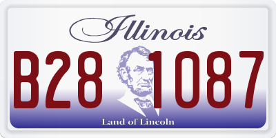 IL license plate B281087