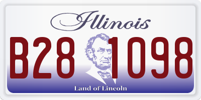 IL license plate B281098