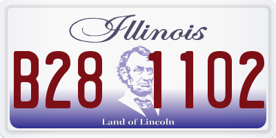 IL license plate B281102