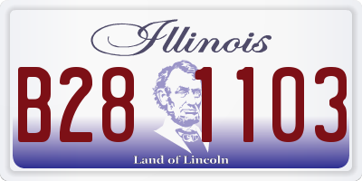 IL license plate B281103