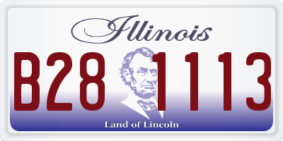 IL license plate B281113