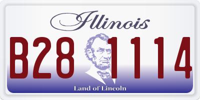 IL license plate B281114