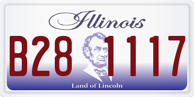 IL license plate B281117