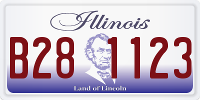 IL license plate B281123