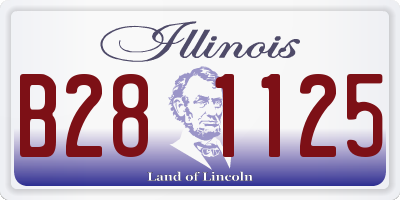 IL license plate B281125