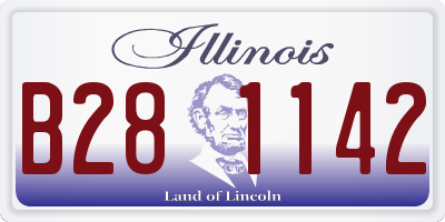 IL license plate B281142