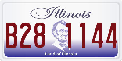 IL license plate B281144