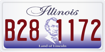 IL license plate B281172
