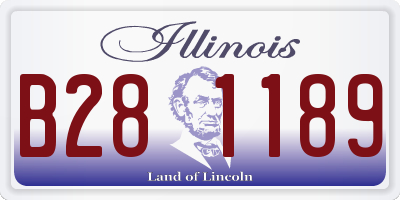 IL license plate B281189