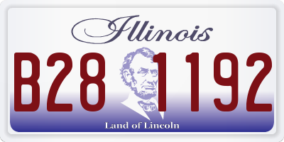 IL license plate B281192