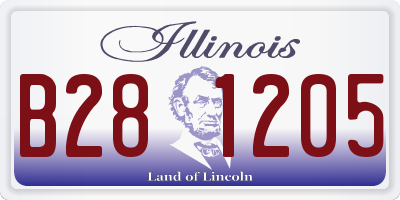 IL license plate B281205