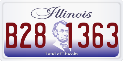 IL license plate B281363