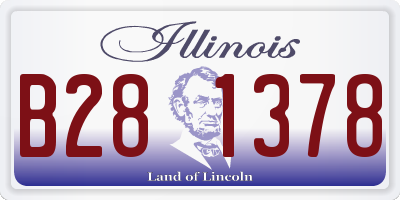 IL license plate B281378