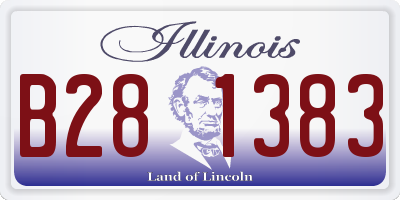 IL license plate B281383