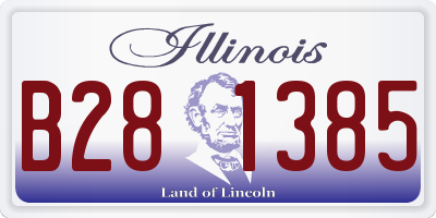 IL license plate B281385
