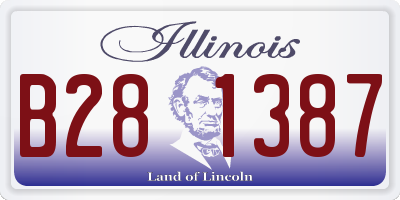 IL license plate B281387