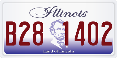 IL license plate B281402