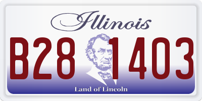 IL license plate B281403