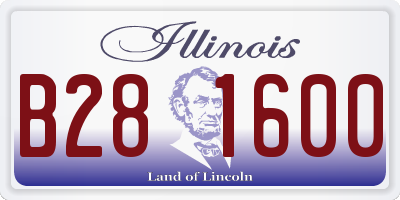 IL license plate B281600