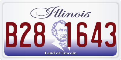 IL license plate B281643