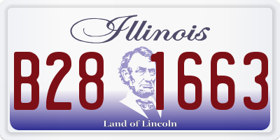 IL license plate B281663