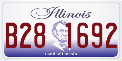 IL license plate B281692