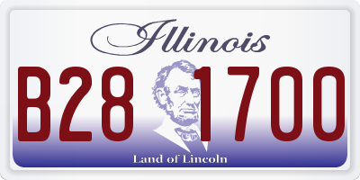 IL license plate B281700