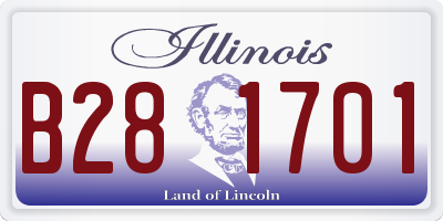 IL license plate B281701