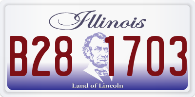 IL license plate B281703