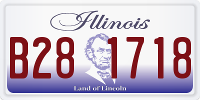 IL license plate B281718