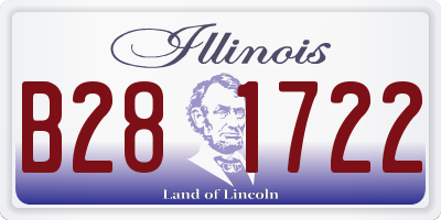 IL license plate B281722