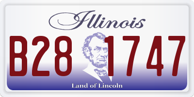 IL license plate B281747