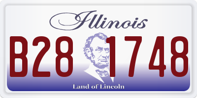 IL license plate B281748