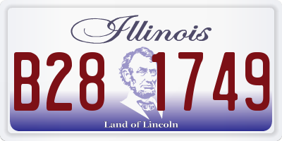 IL license plate B281749
