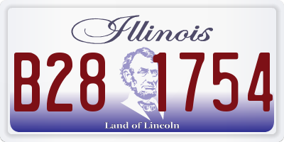 IL license plate B281754