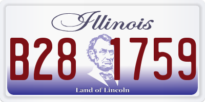 IL license plate B281759