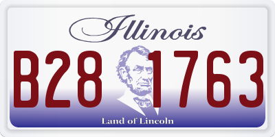 IL license plate B281763