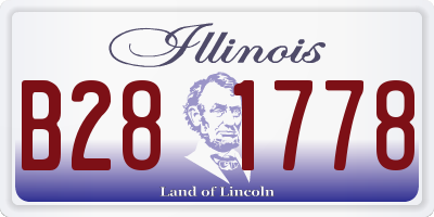 IL license plate B281778