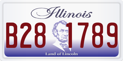 IL license plate B281789