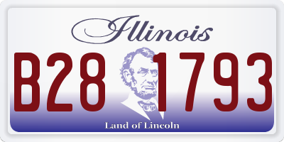 IL license plate B281793