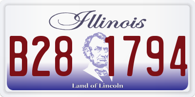 IL license plate B281794